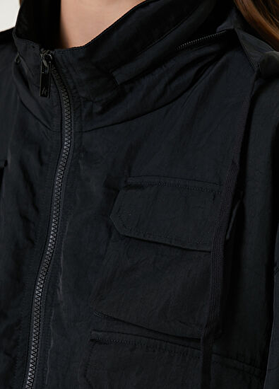 Golden Goose Siyah Kapüşonlu Yağmurluk - 4