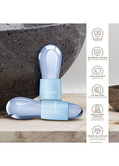 Geske Cool & Warm Duo Eye Massager Mavi Sıcak ve Soğuk Göz ve Yüz Masaj Aleti  - 6