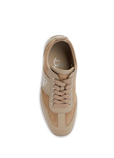 Christian Louboutin Retero Beige Men's Leather Sneakers - 4
