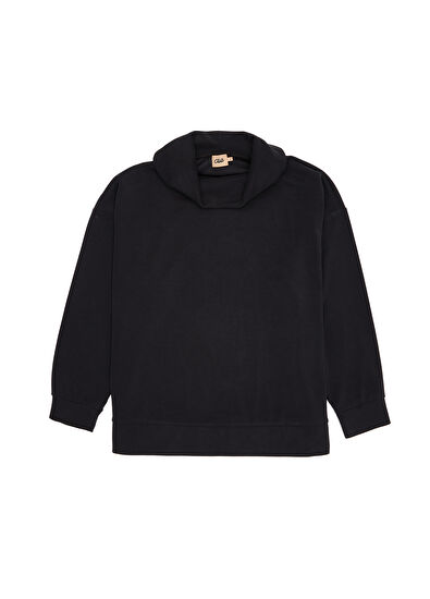 Beymen Club Black Draped Modal Sweatshirt - 7