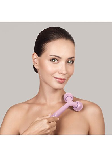 Geske Sonic Facial & Body Roller Pembe Titreşimli Roller Yüz ve Vücut Şekillendirici Bakım Cihazı - 5