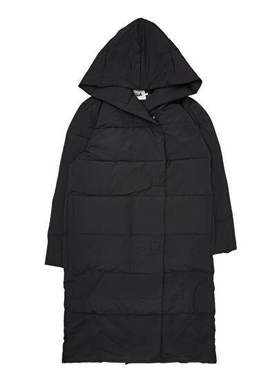 Beymen Club Black Quilted Hooded Coat - 7