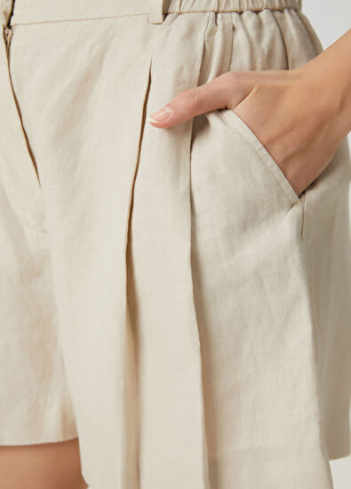 Beymen Club Crystal Linen Shorts - 5