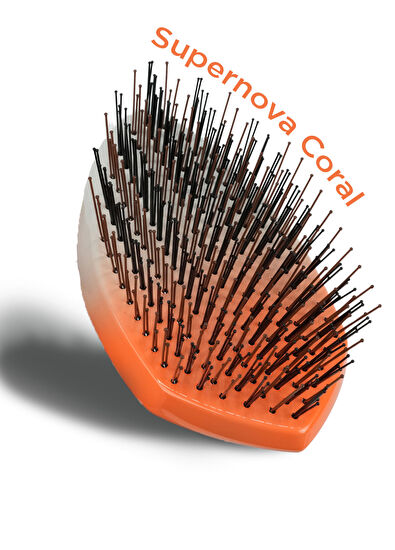 FENDA Profesyonel Supernova Coral 4 Pinli Oval Turuncu Saç Fırçası - 4