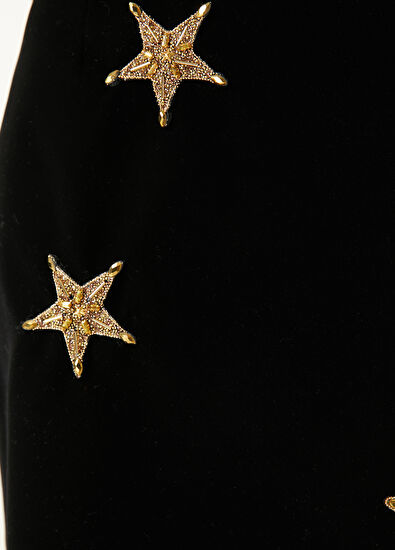 Beymen Club Siyah Yıldız İşlemeli Mini Etek - 5