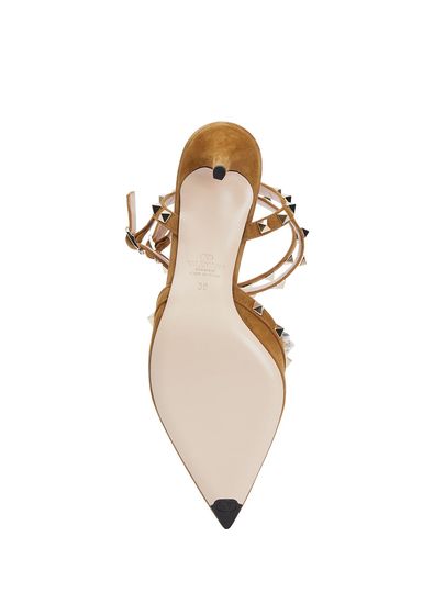 Valentino Garavani Rockstud Dark Beige Women's Leather High Heels - 5