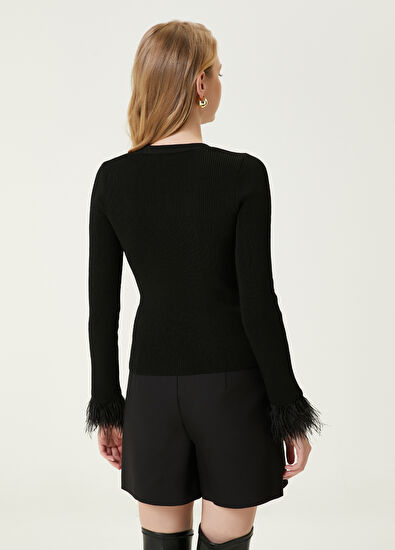 Beymen Club Siyah Tüy Detaylı Hırka - 6