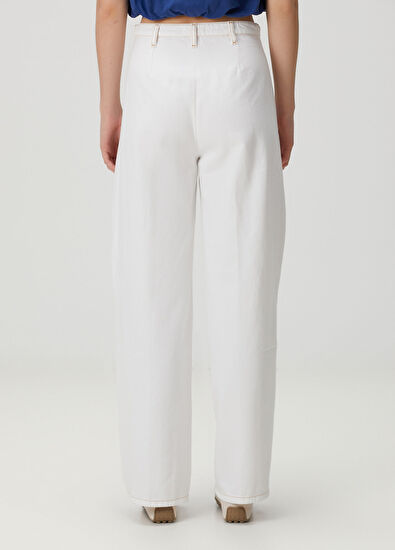 Sandro Everly White Wide Leg Jeans - 4