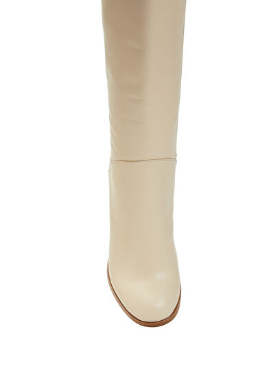 Beymen Club Beige Womens Leather Boots - 4