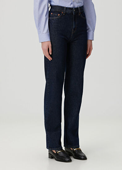 Sporty & Rich Koyu Lacivert Jean Pantolon - 3