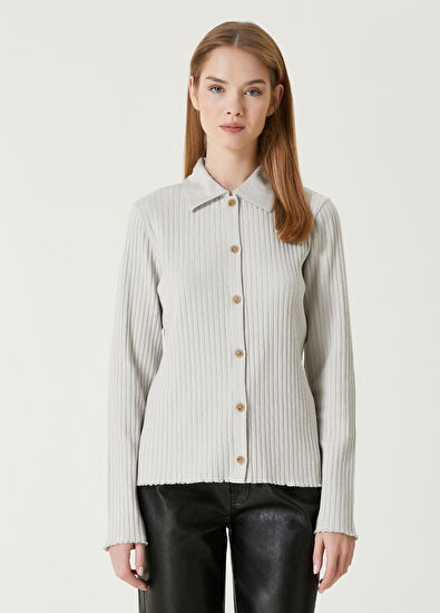 Vince Kırık Beyaz Ribli Hırka - 3