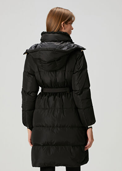 Moncler Briant Siyah Kapüşonlu Mont - 4