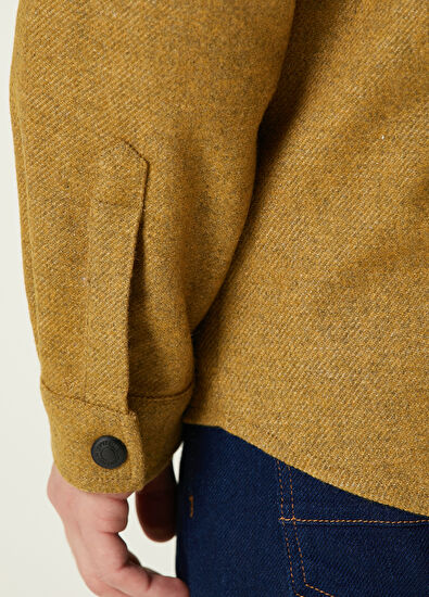 Beymen Club Hardal Flanel İnce Yün Dış Gömlek - 7