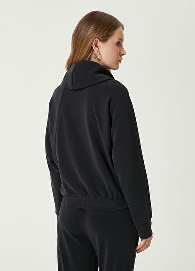 Beymen Club Siyah Dökümlü Yaka Sweatshirt - 6