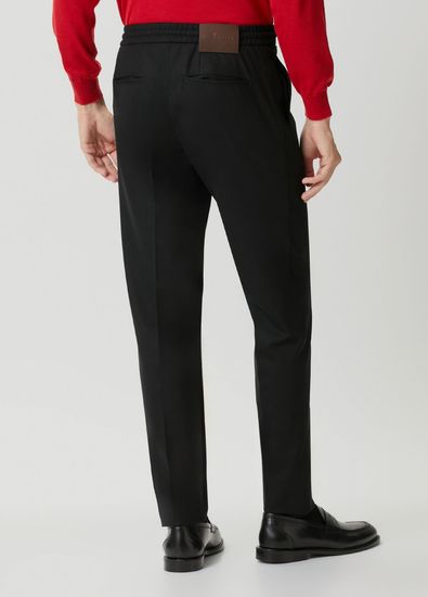 Kiton Black Wool Pants - 3