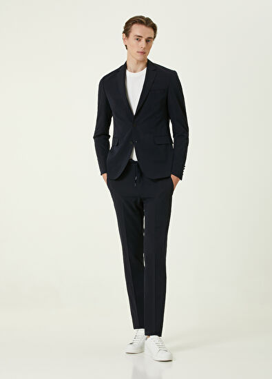 Beymen Club Slim Fit Drop 6 Lacivert Gofreli Takım Elbise - 3