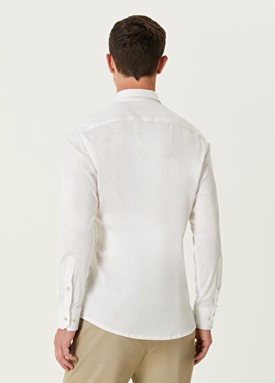 Beymen Club Slim Fit Beyaz Stretch Supreme Gömlek - 5