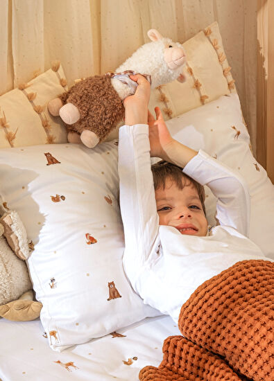 Casadora Baby Forest Amigos %100 Organik Pamuk Saten Bebek Çocuk Nevresim Takımı 160 x 220 cm - 4