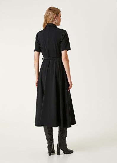 Beymen Club Siyah Midi Elbise - 6