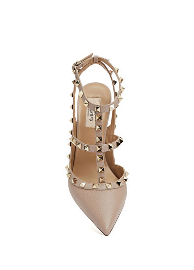 Rockstud Deri Topuklu Ayakkabı - Görsel 6