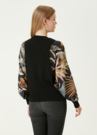 Beymen Club Siyah Desenli İpek Garnili Kazak - 6