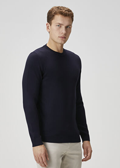 Beymen Club Lacivert Logo Nakışlı Kazak - 3