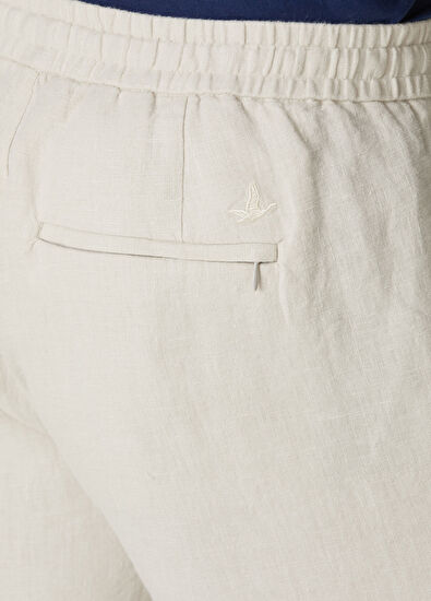 Beymen Club Taş Beli Kordonlu Keten Şort - 5