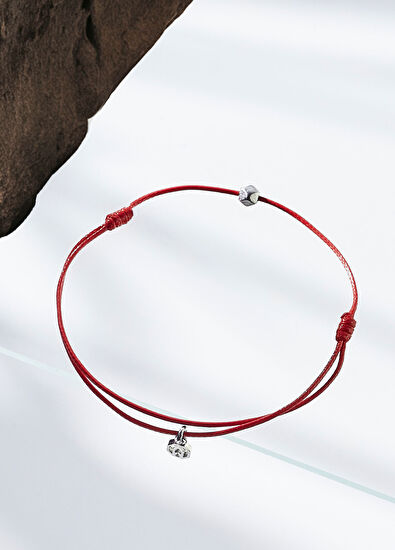Gümüş Kırmızı Şans Bileklik - Görsel 6