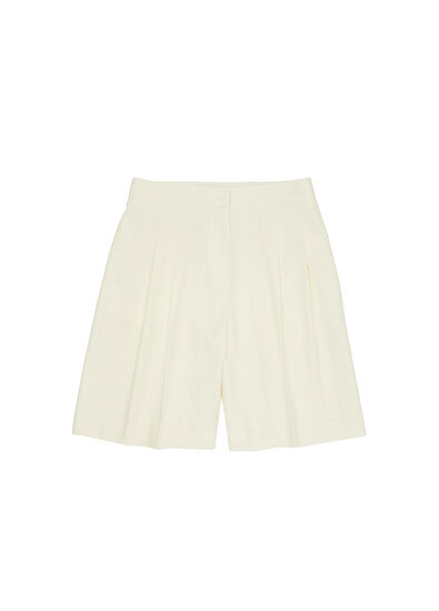 Beymen Club Kırık Beyaz Krep Şort - 7