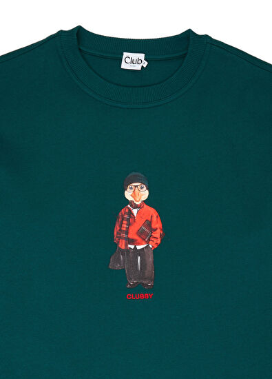 Beymen Club Clubby Koyu Yeşil Oversized Sweatshirt - 7