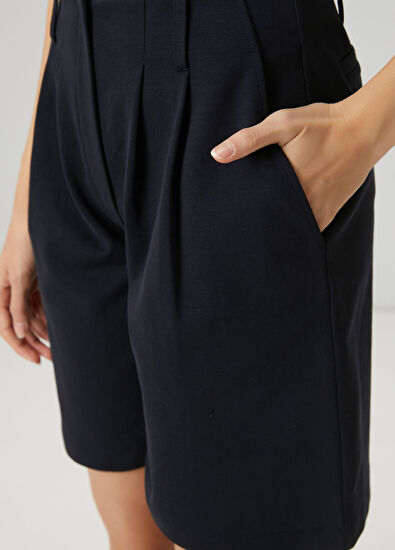 Beymen Club Lacivert Pile Detaylı Şort - 5