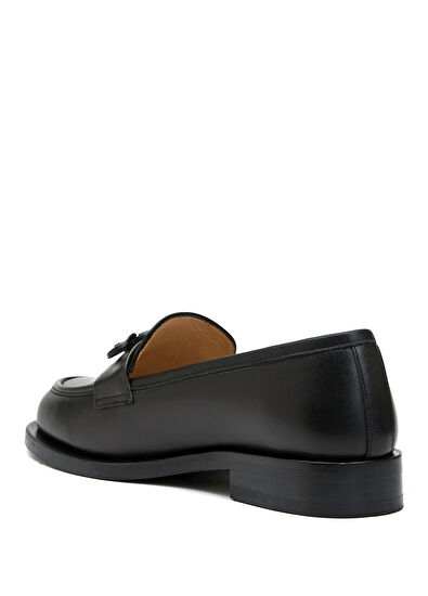 Beymen Club Siyah Logo Tokalı Kadın Deri Loafer - 3