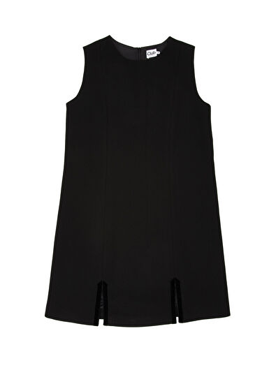 Beymen Club Black Bow Slit Sleeveless Mini Dress - 5