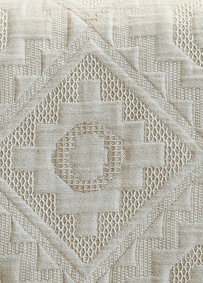 Qua Home Mercy Jacquard Beige Cotton Double Bedspread 230 x 240 cm - 3