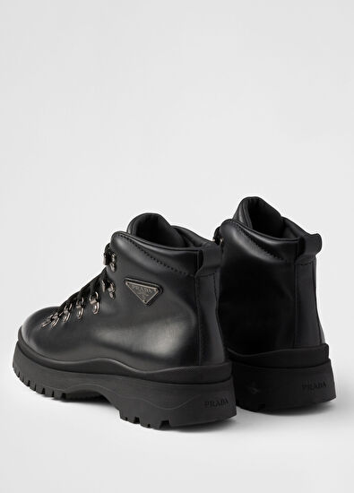 Prada Brixxen Black Leather Men's Boots - 4
