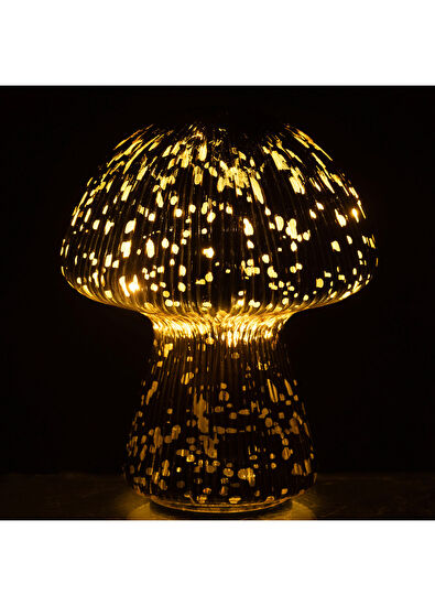 Chakra Bigo Dark Brown Led Mushroom Decorative Object - 4
