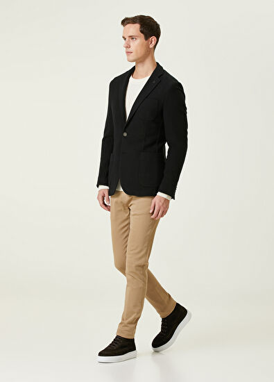 Beymen Club Siyah Dişli Dokulu Örme Blazer - 3
