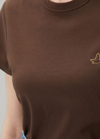 Beymen Club Kahverengi Zincir Logolu T-shirt - 5