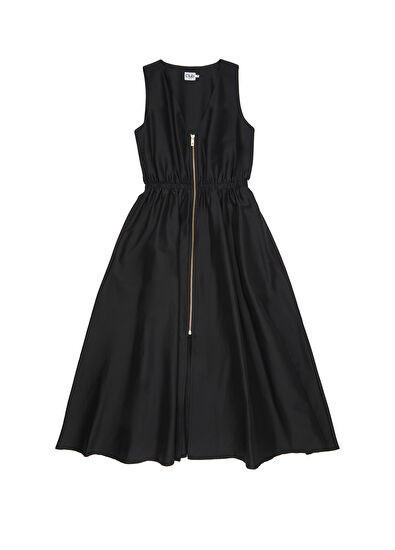 Beymen Club Siyah Midi Elbise - 7