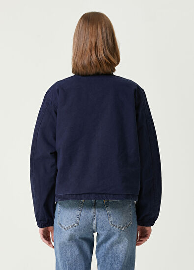 Lacivert Kanvas Ceket - Görsel 6