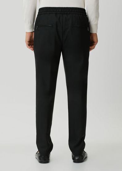 Dolce&Gabbana Black Waist Corded Wool Trousers - 3