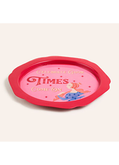 Zsa Zsa Zsu Nanpur Red Iron Decorative Tray - 3