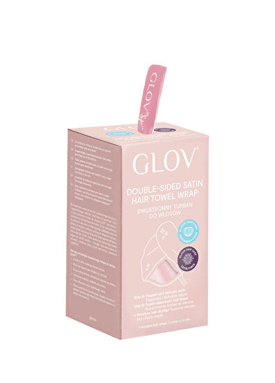 Glov Double-Sided Satin Hair Towel Wrap Pink - 5