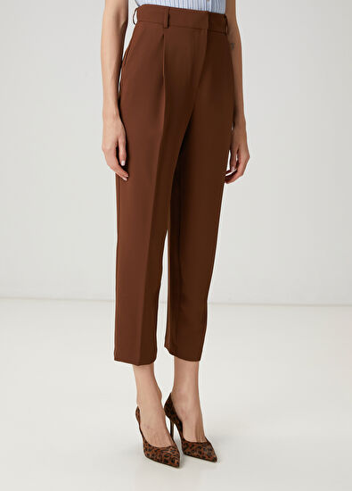 Beymen Club Kahverengi Havuç Kesim Krep Pantolon - 3