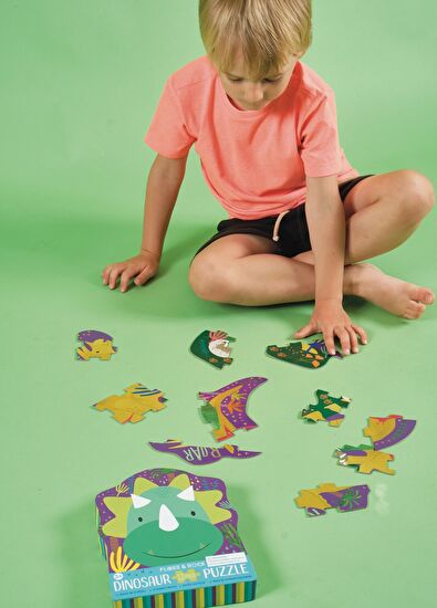 Floss and Rock Dinosaur 12 Piece Shaped Box Puzzle - 4