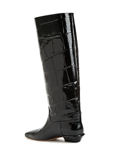 Siyah Kadın Deri Çizme - Görsel 4