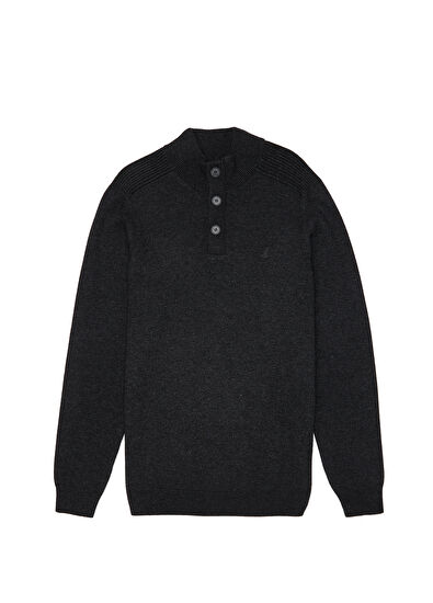Beymen Club Anthracite Collar Buttons Sweater - 7