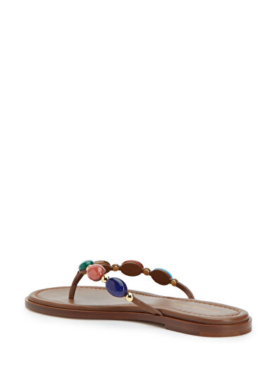 Shanti Thong Taba Kadın Deri Terlik - Görsel 4