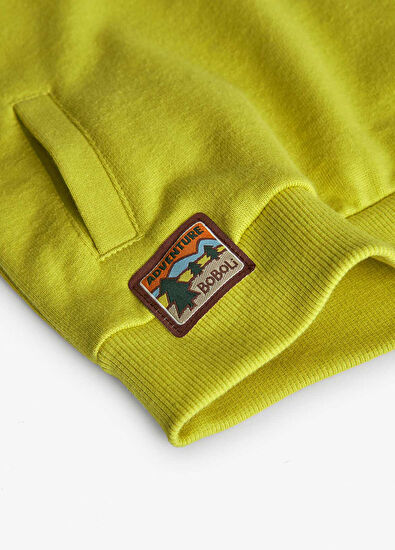 Boboli Yellow Tree Mountain Printed Hooded Boy's Sweatshirt - 5