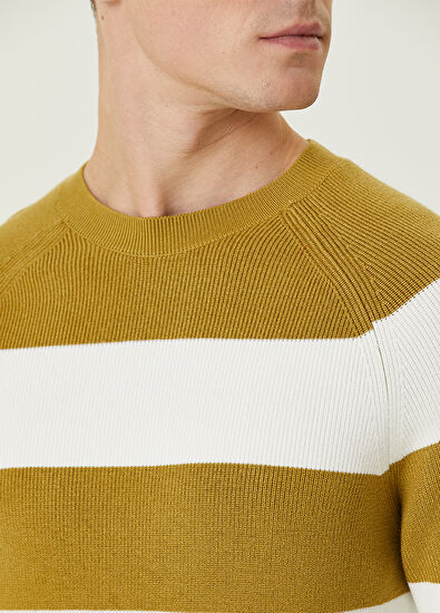 Beymen Club Light Green Striped Jacquard Sweater - 6